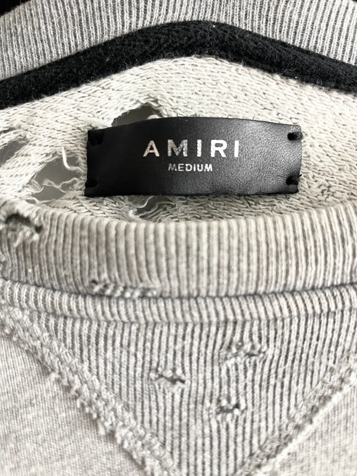 2010s Amiri Logo Shotgun Cashmere Sweatshirt