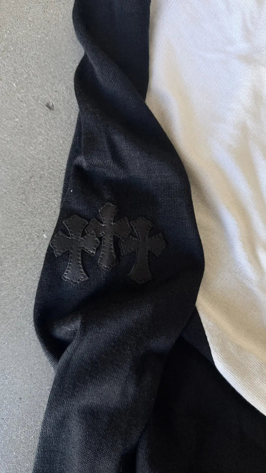 Chrome Hearts Cross Patch Silk Raglan Long Sleeve