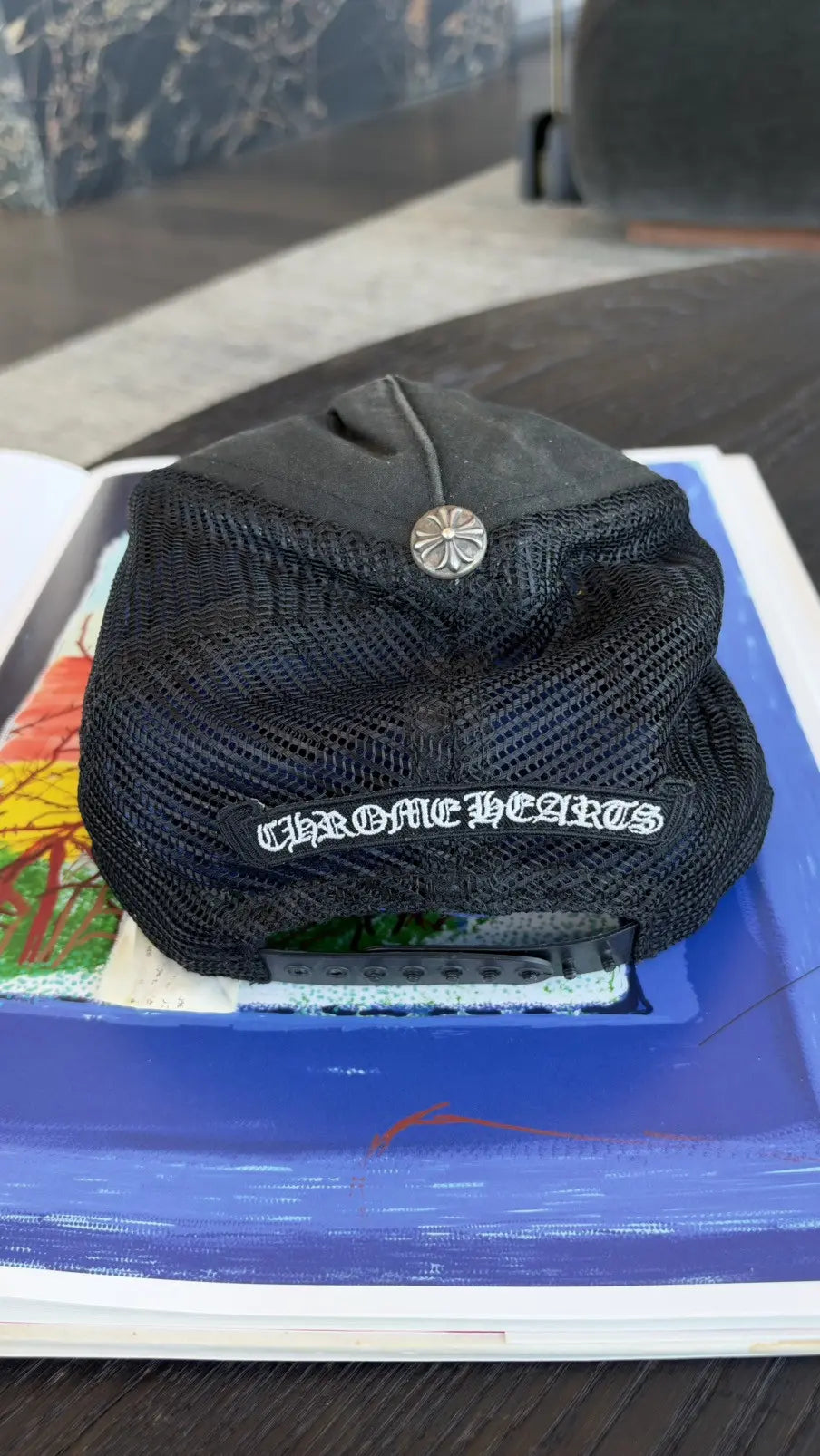 Chrome Hearts Embroidered Cross Trucker Hat Chrome Hearts