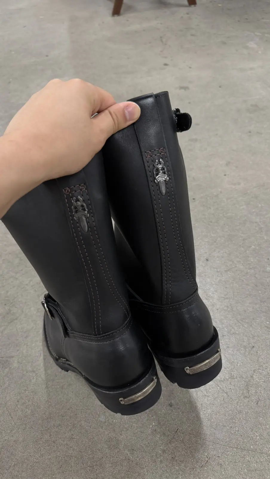 Chrome Hearts Wesco Boss Boots
