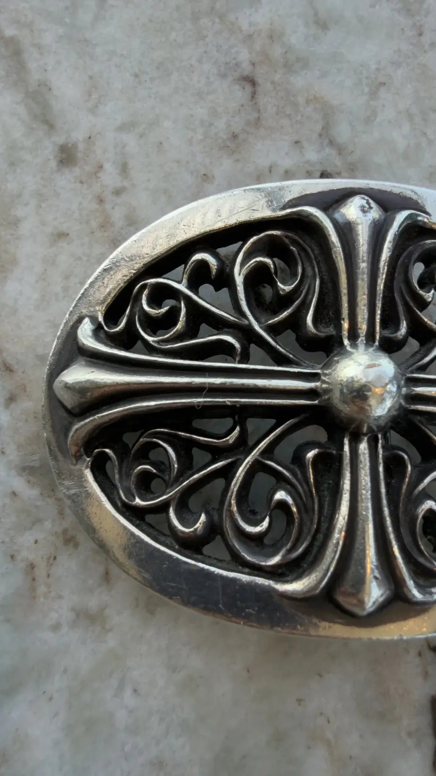 Chrome Hearts Oval Cross Belt Buckle Chrome Hearts