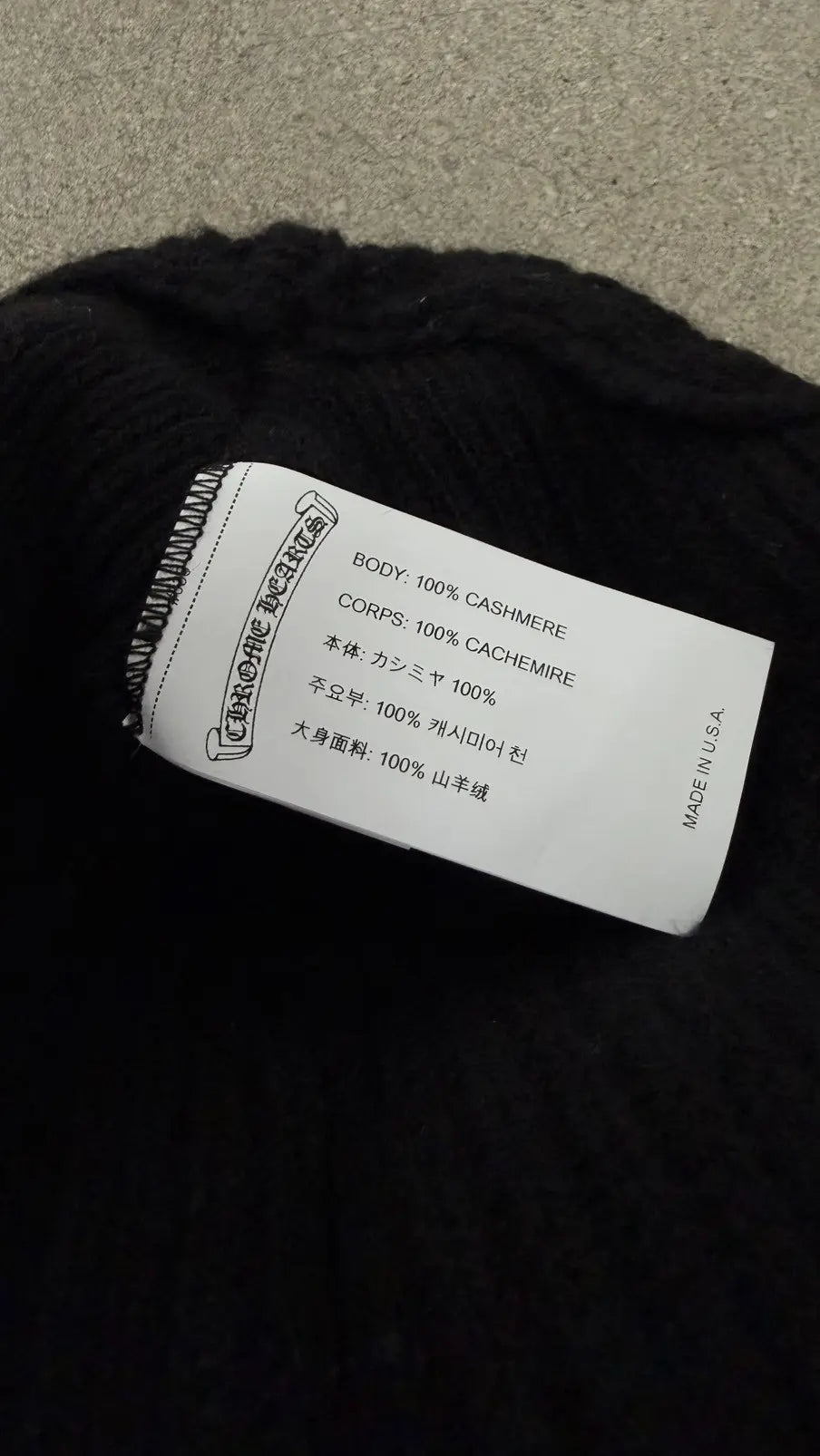 Chrome Hearts Stadium Big Daddy "Black" Beanie