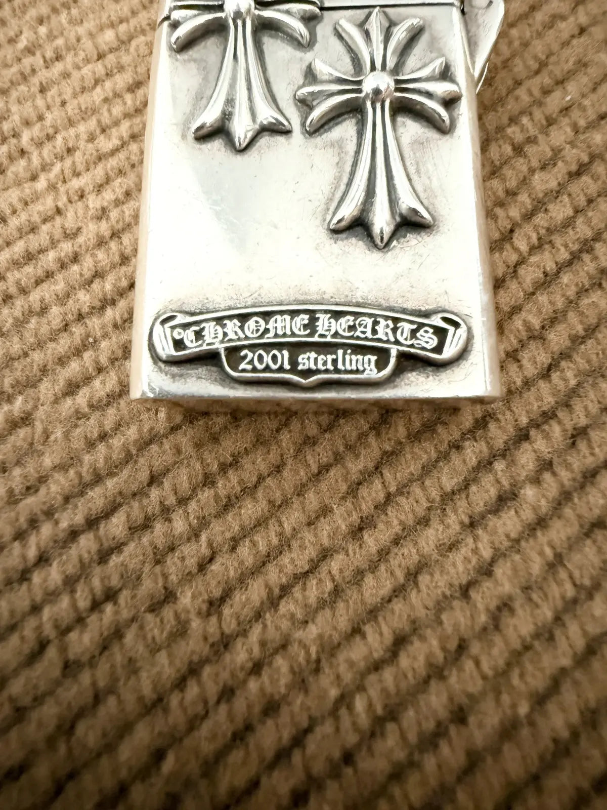 Chrome Hearts Double Bubble Cross Lighter Case