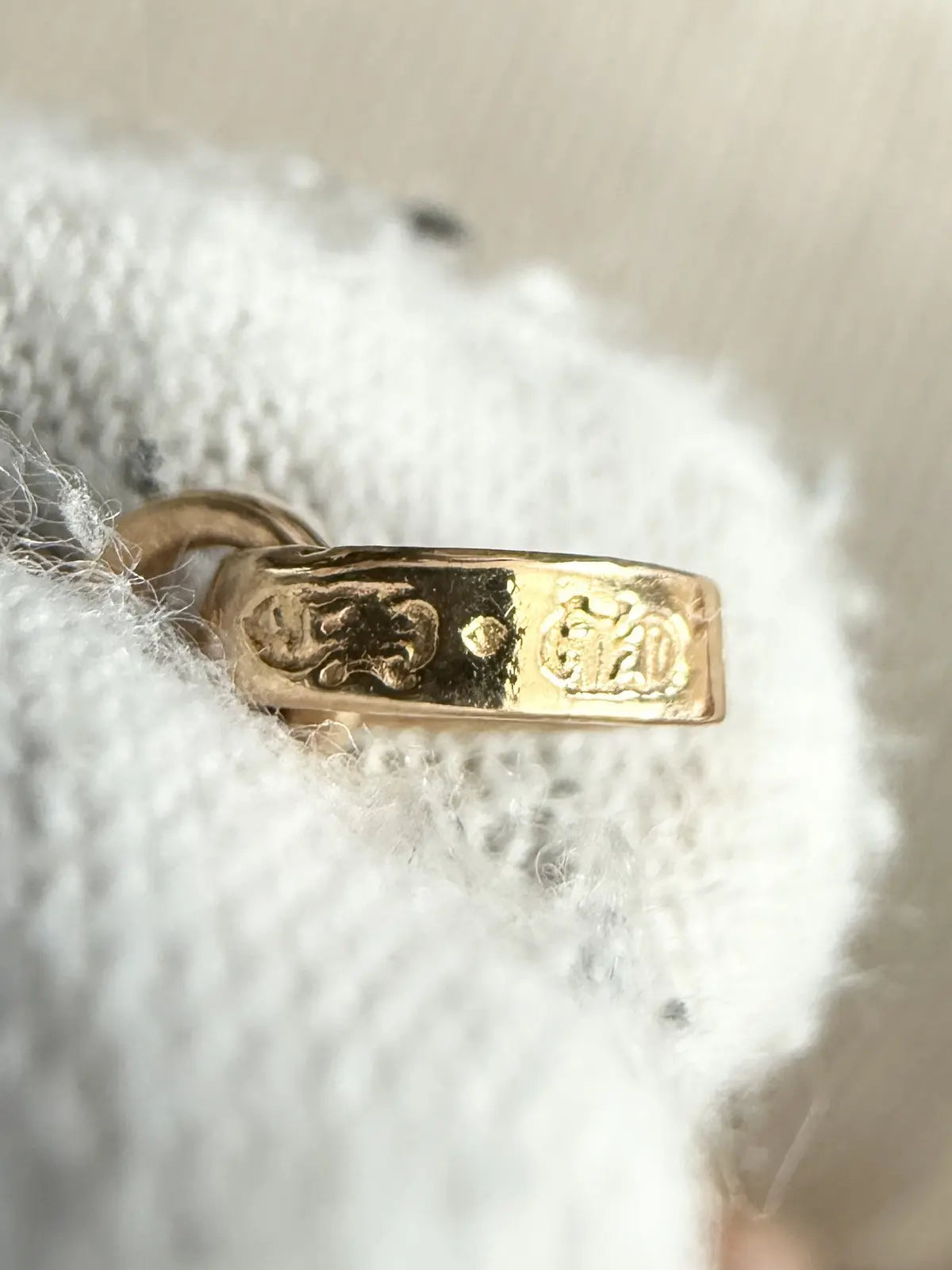 Chrome Hearts 22k Gold Blue Sapphire Babyfat Pendant