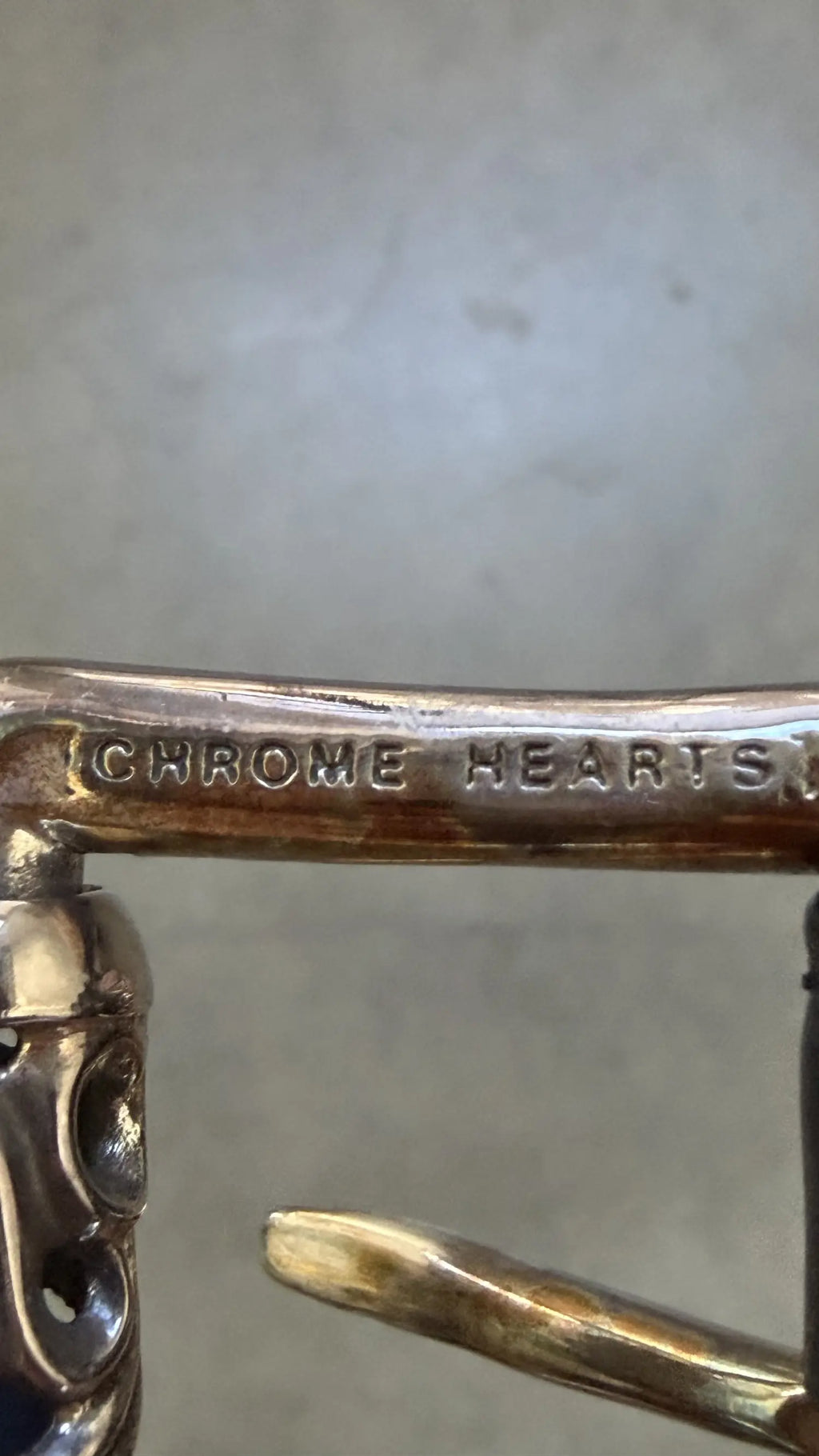 Chrome Hearts 3-Piece Roller Belt Black Leather Size 34