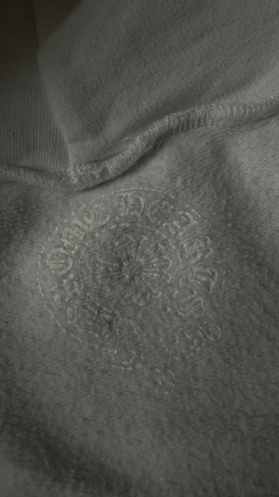 Chrome Hearts White Zip Up Banner Hoodie