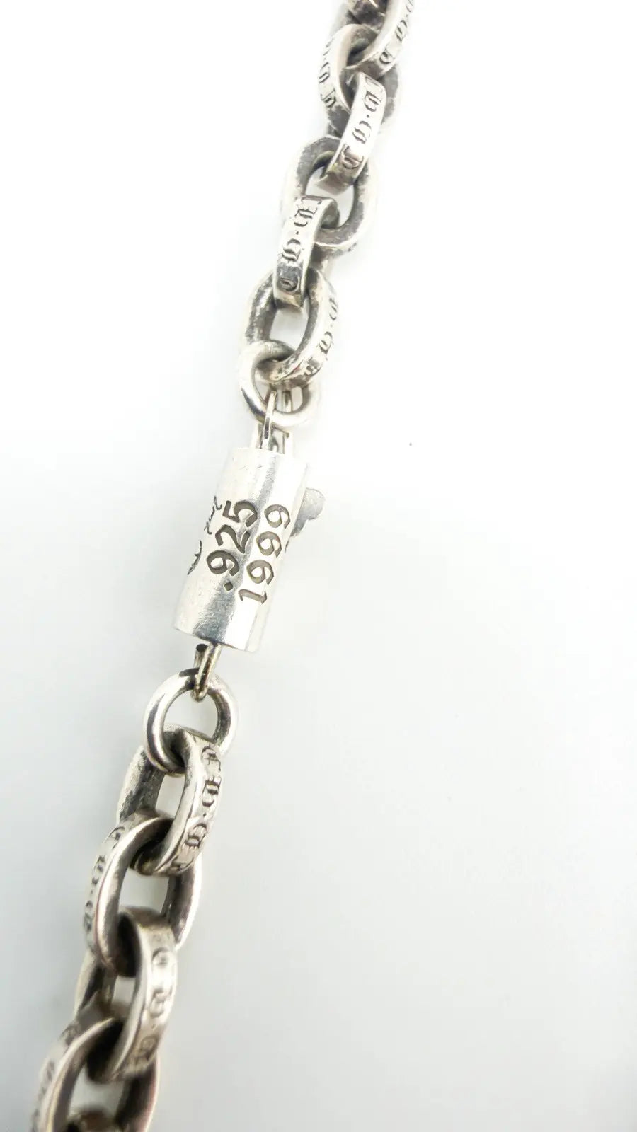 Chrome Hearts Sterling Silver Paper Chain Necklace Chrome Hearts