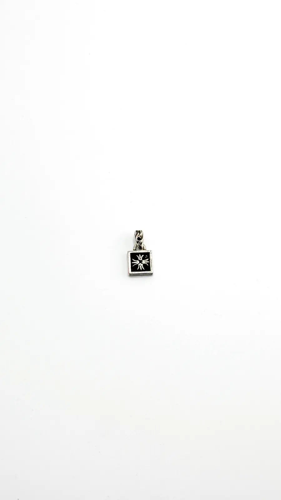 Chrome Hearts Blue Sapphire Framed CH Plus Pendant