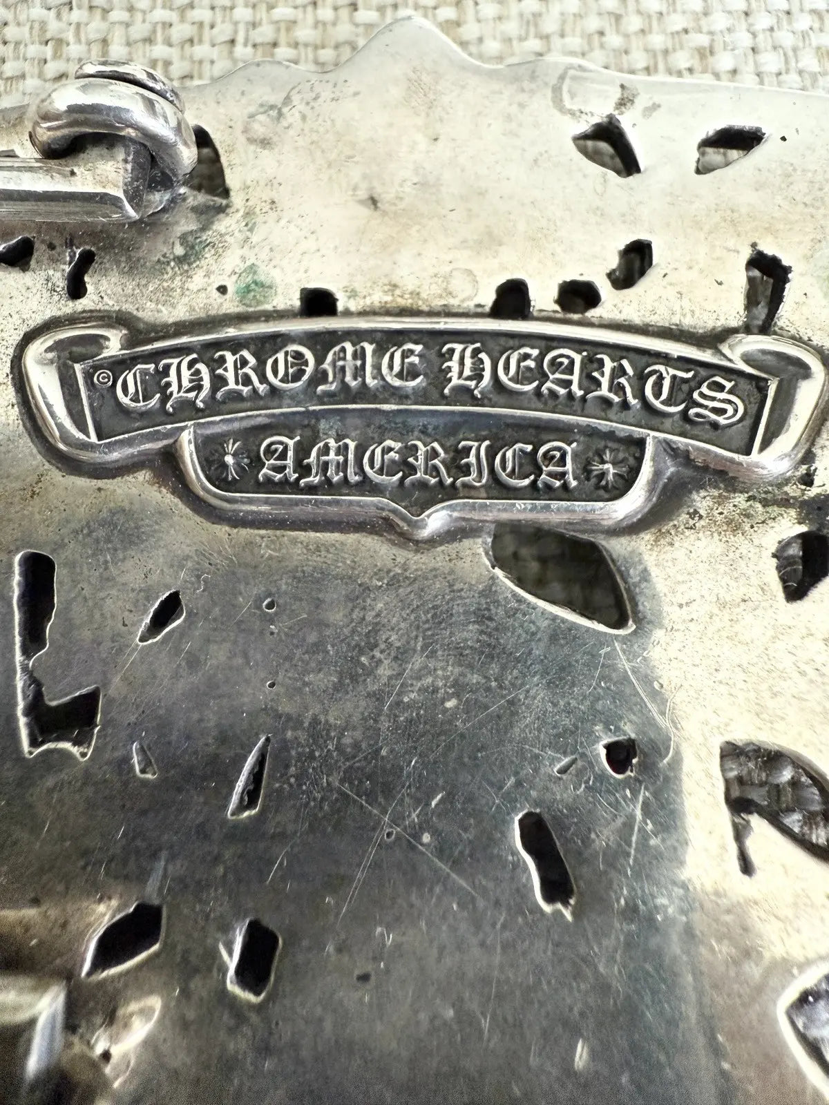 Chrome Hearts Cemetery Cross Belt Buckle