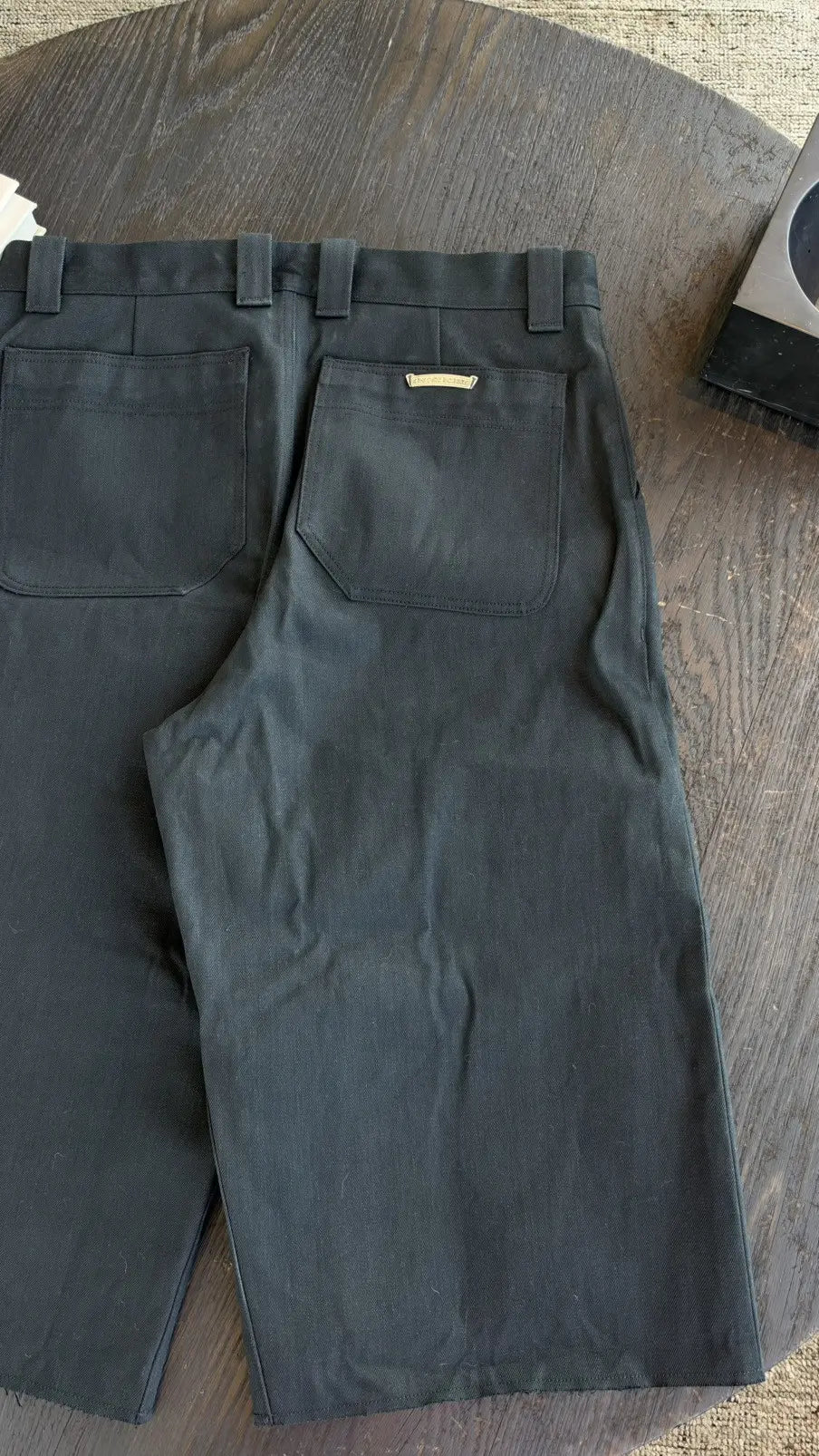 Chrome Hearts "KS Cut" Black Selvedge Denim Shorts Size 36 Chrome Hearts