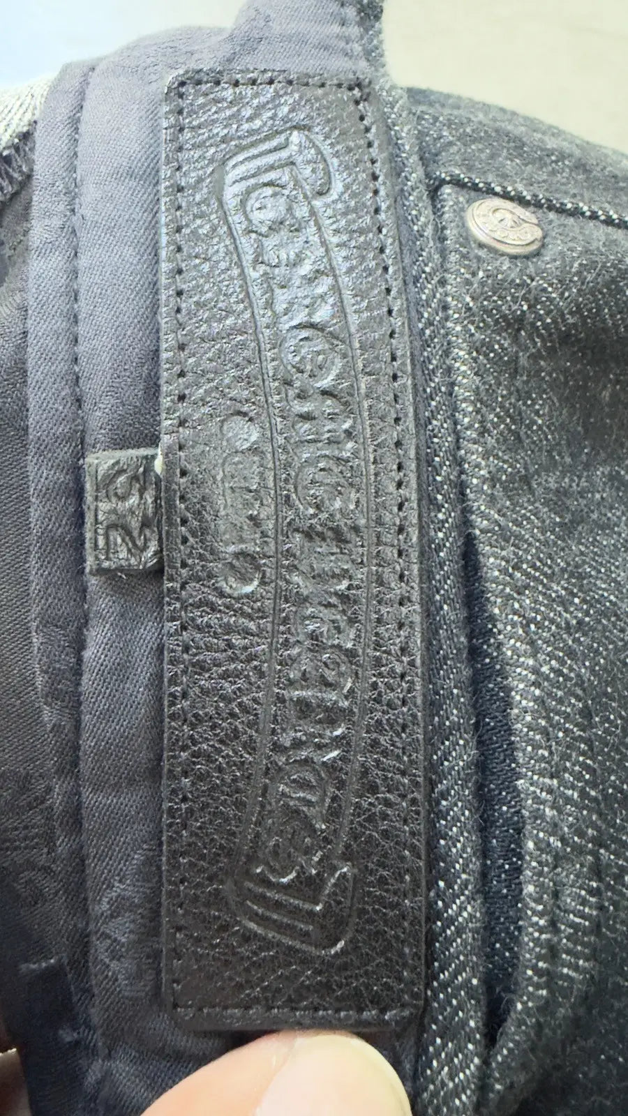 Chrome Hearts Grey & Black Star Patch Jeans