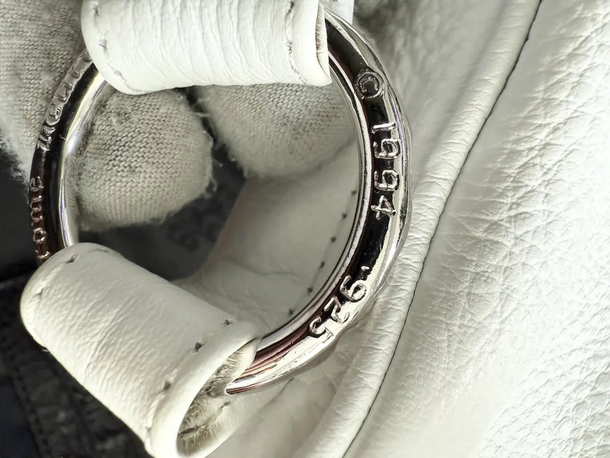 Chrome Hearts Chicken Nugget White Leather Hand Bag