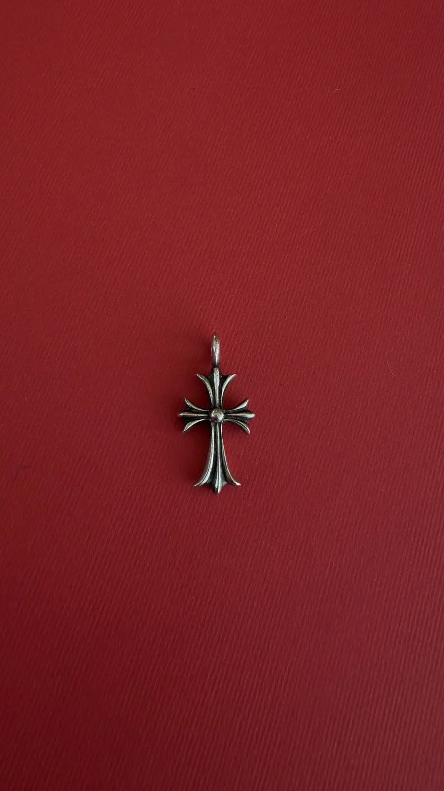 Chrome Hearts Tiny CH Cross Pave Diamond Pendant Chrome Hearts