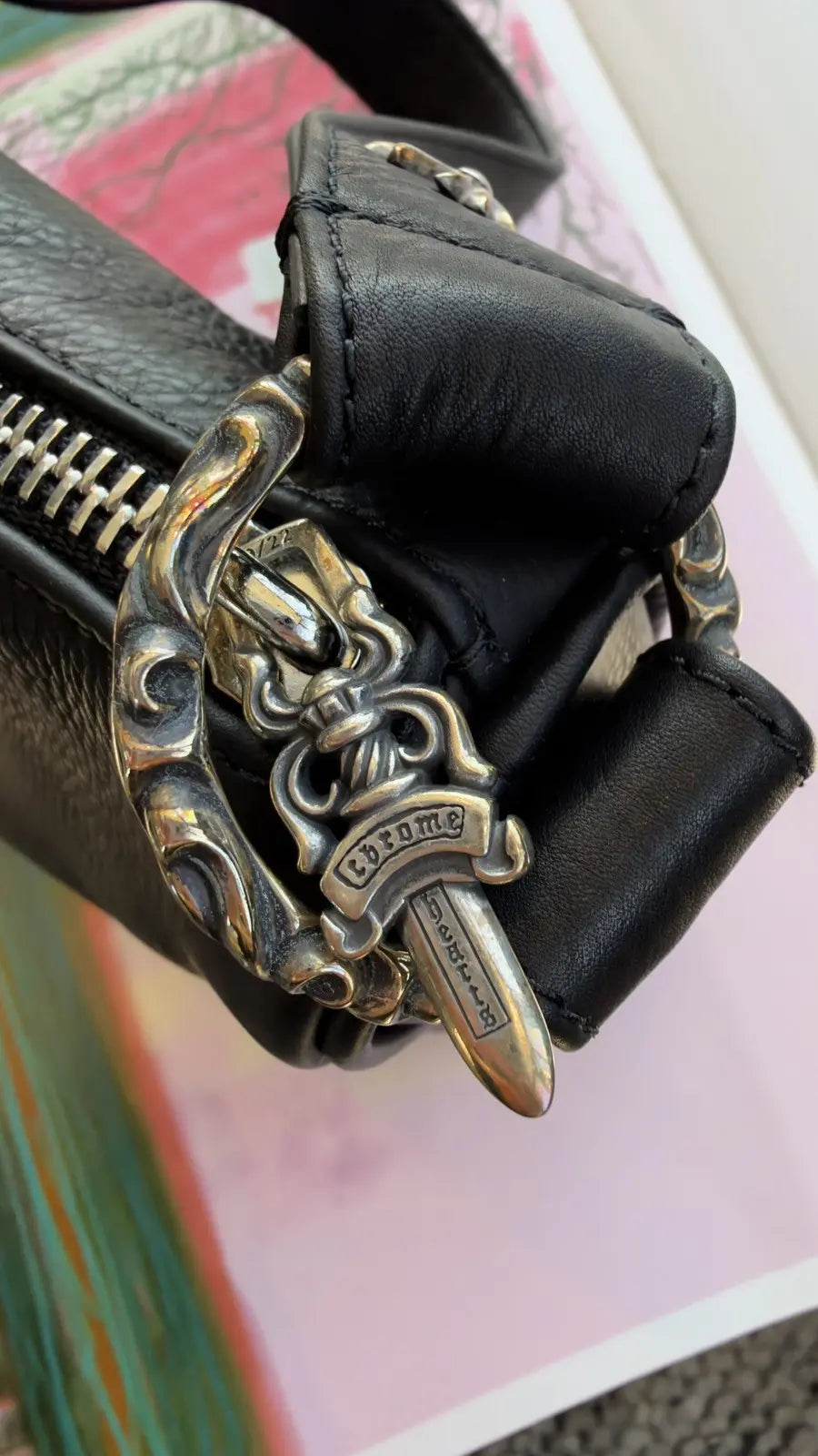 Chrome Hearts Leather Chicken Nugget Dagger Bag Chrome Hearts