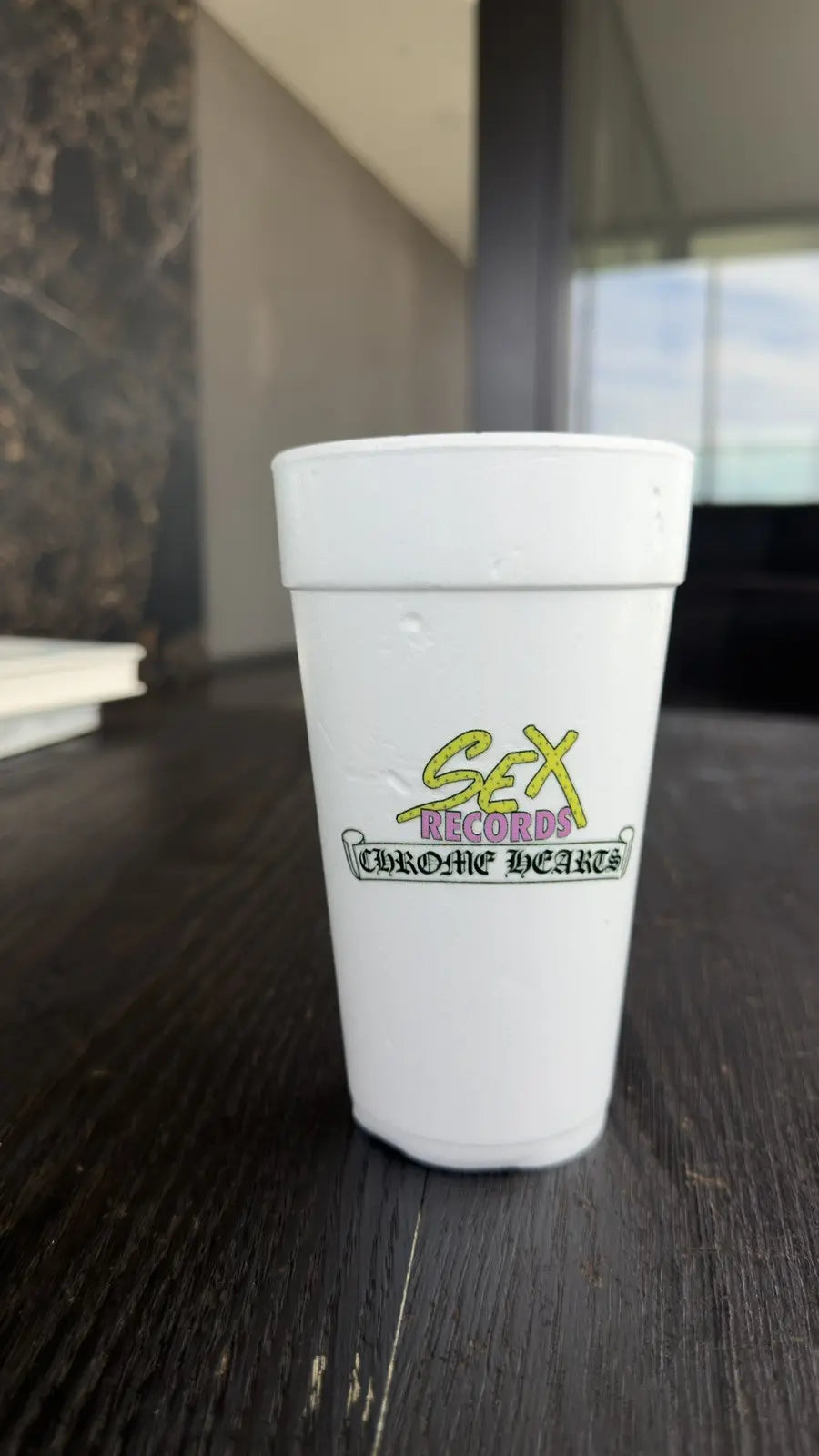 Chrome Hearts x Matty Boy "Sex Records" Styrofoam Cup Chrome Hearts