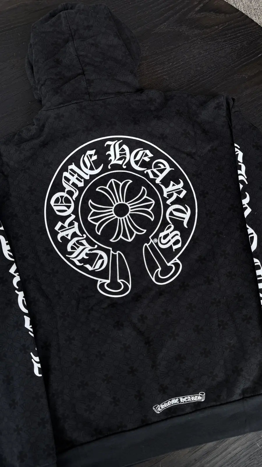 Chrome Hearts Monongram Vertical Logo Hoodie Chrome Hearts