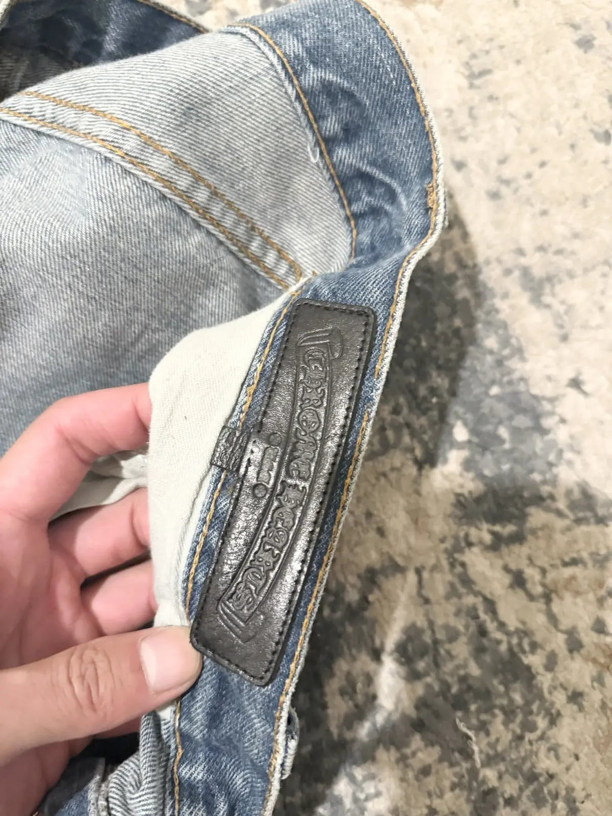 Chrome Hearts Canes Exclusive Diamond Crosses Sliver Jeans