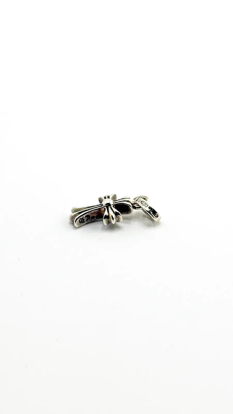 Chrome Hearts Silver Ch Cross Baby Fat Pendant