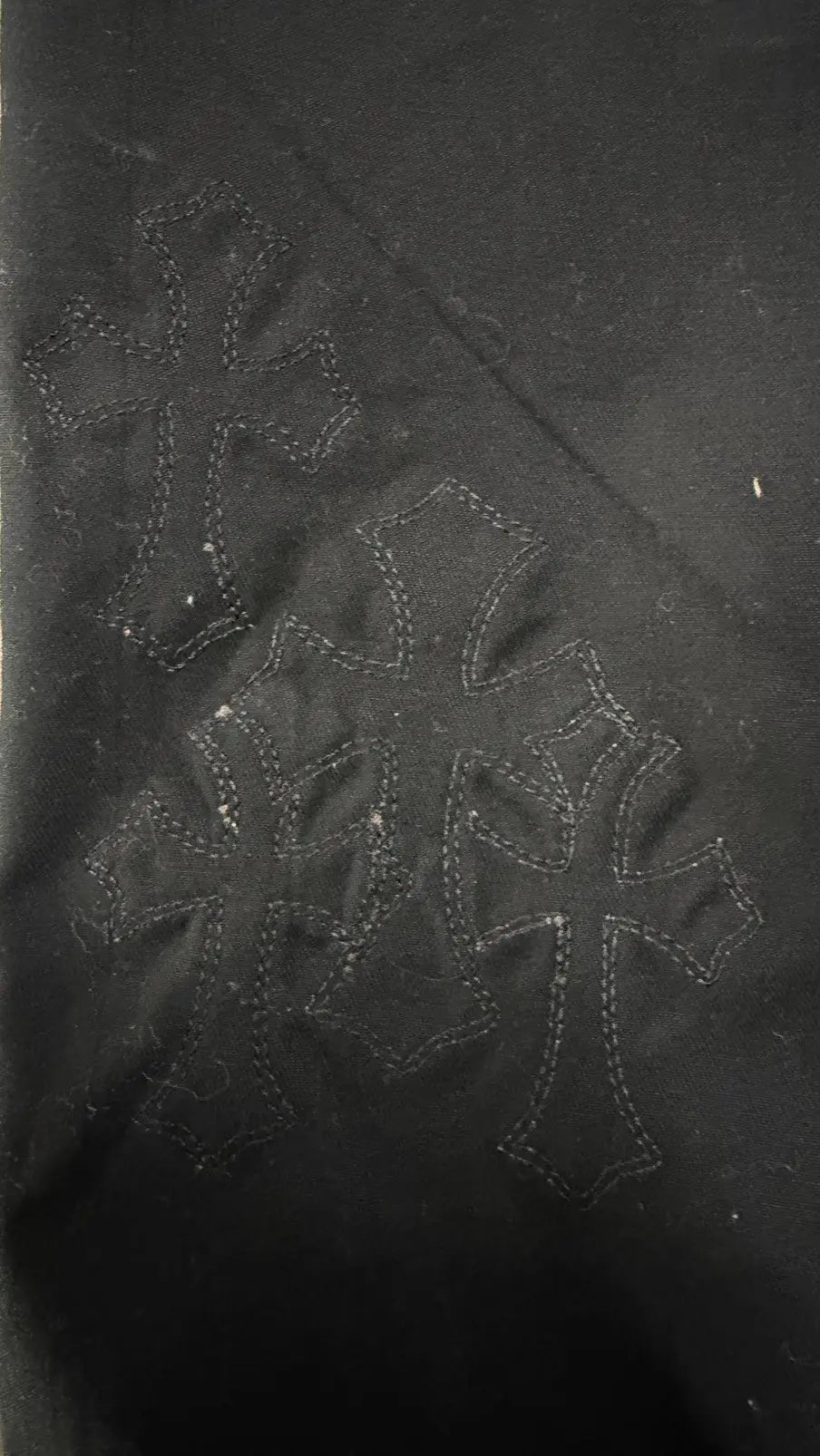 Chrome Hearts Chino Pants Black Camo Cross Patches