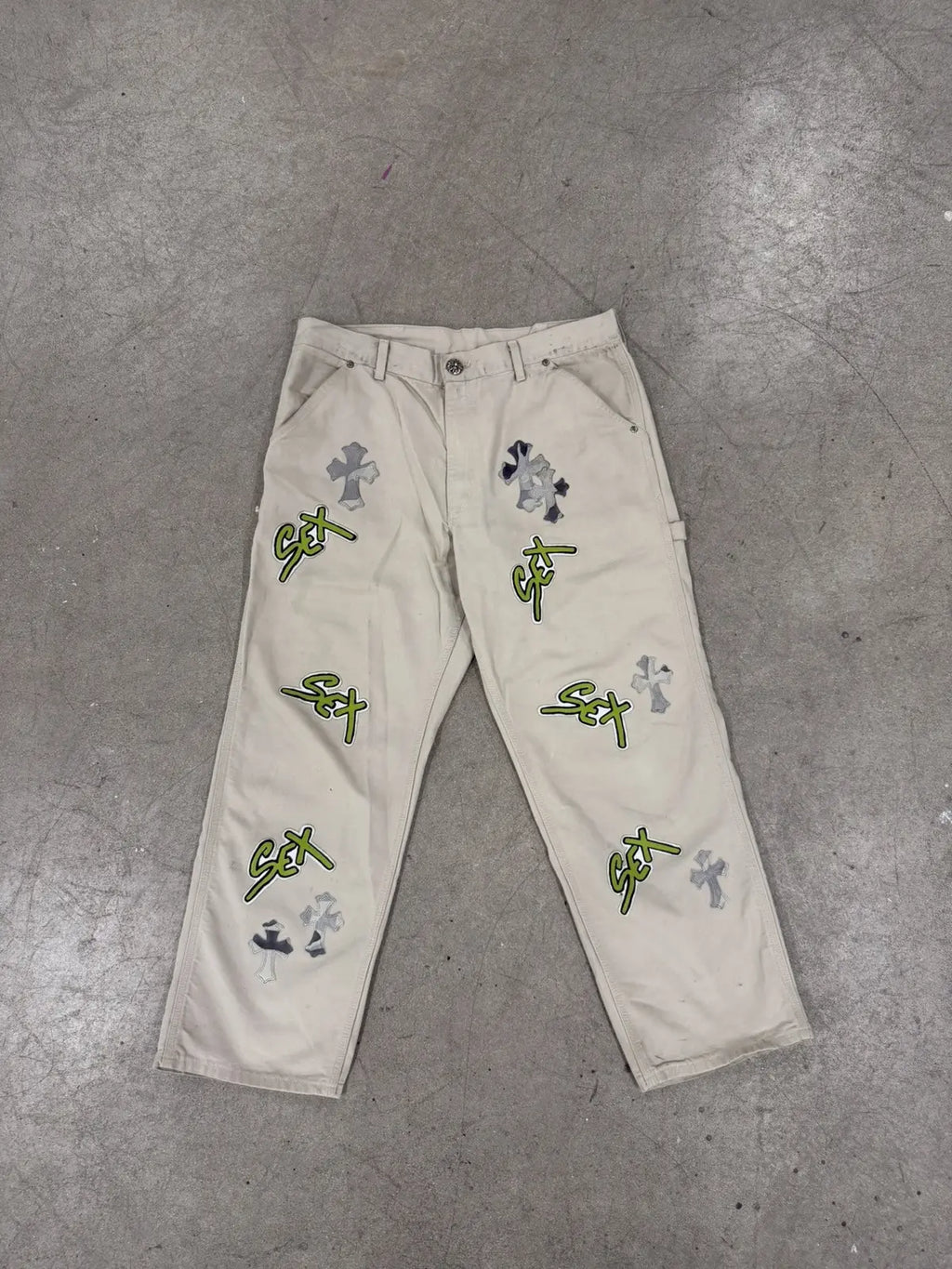 Sex Records Cross Patch Carhartt Carpenter Jeans