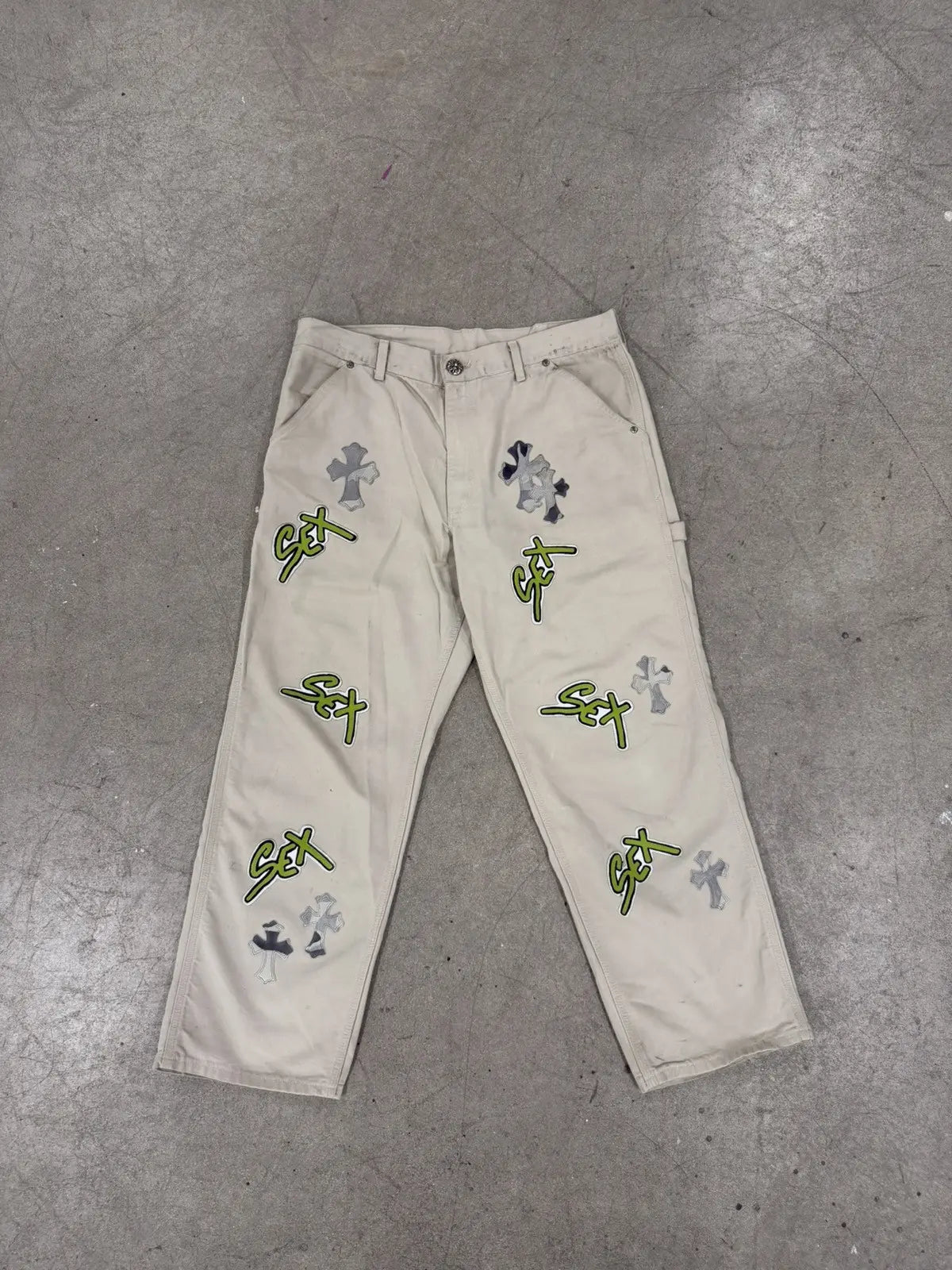 Sex Records Cross Patch Carhartt Carpenter Jeans