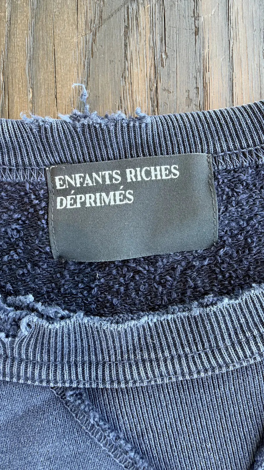 Enfants Riches Déprimés Distressed Crew-Neck Sweatshirt Size S Enfants Riches Déprimés