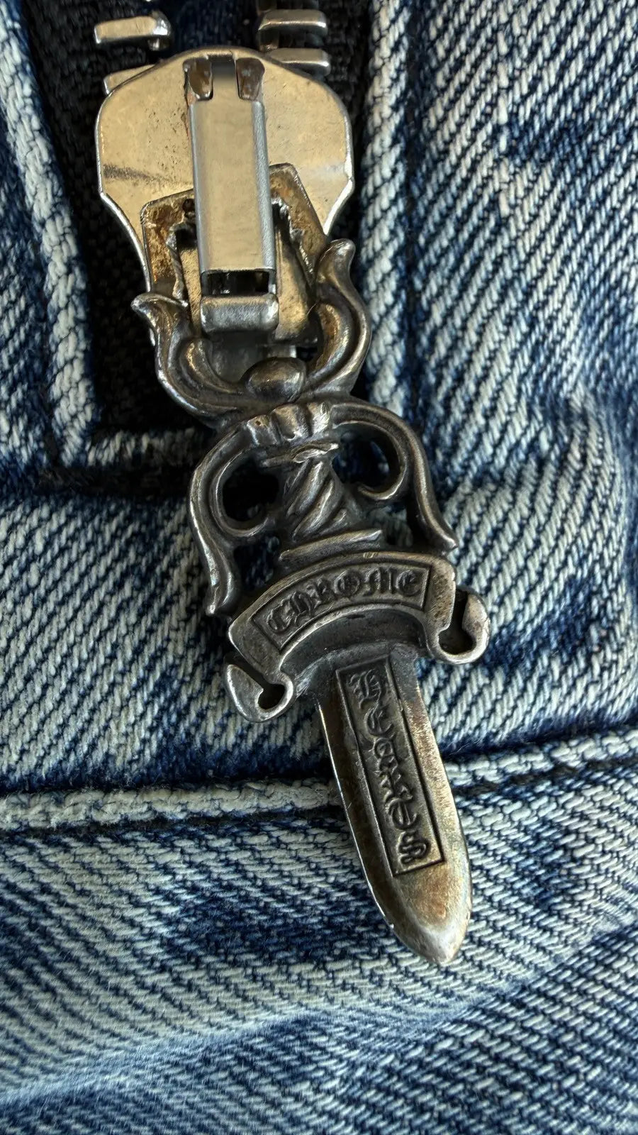 Chrome Hearts Levi's Cross Patch Denim Sherpa Jacket Chrome Hearts