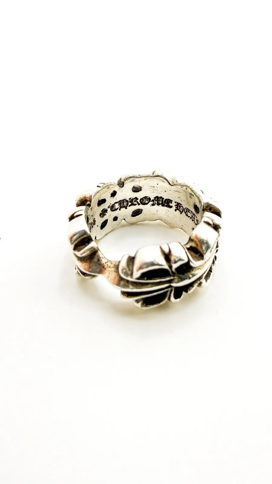 Chrome Hearts Double Floral Cross Ring Chrome Hearts