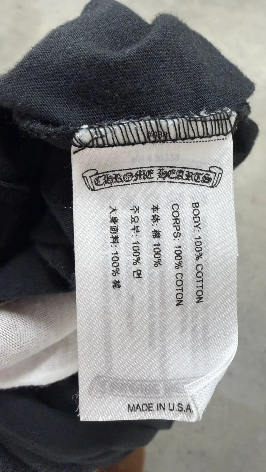 Chrome Hearts Script Neck Logo Long Sleeve T-Shirt
