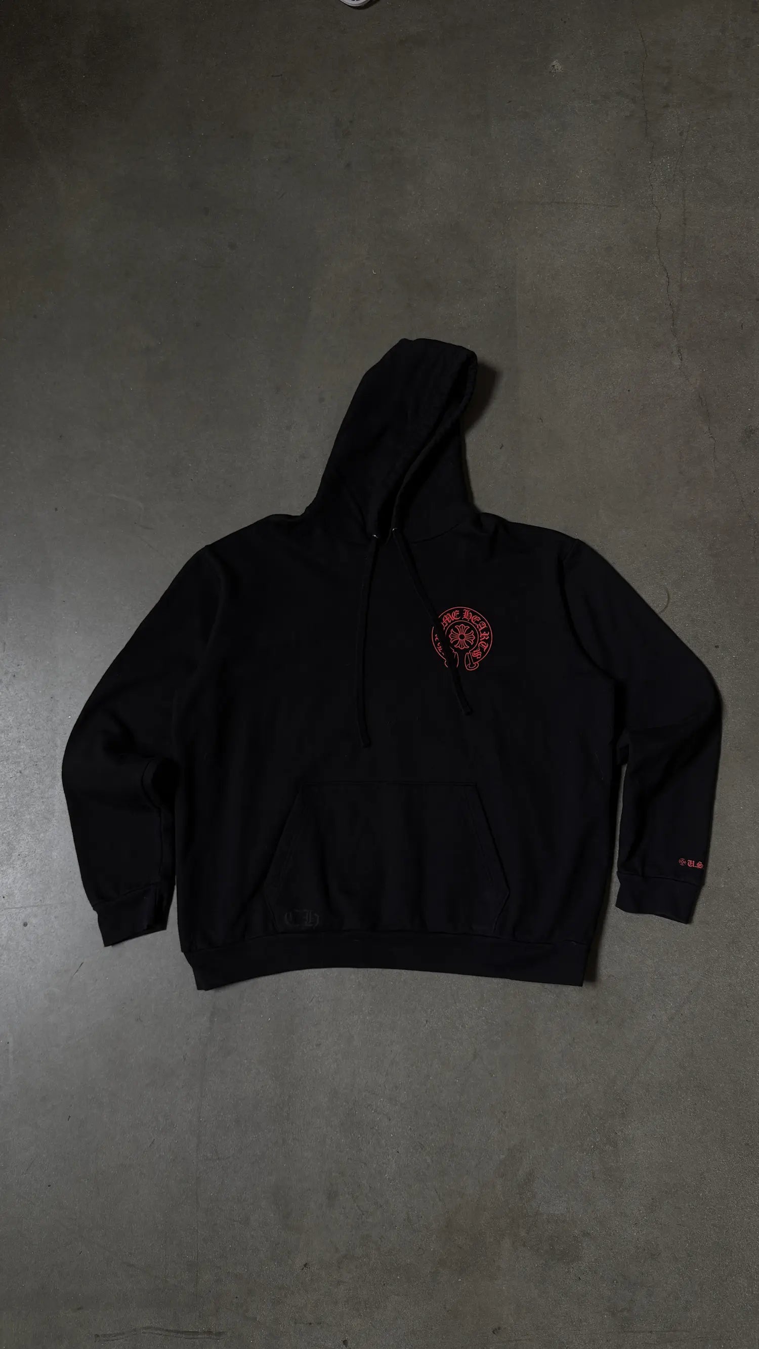 Chrome Hearts BLOOD RED HORSESHOE HOODIE