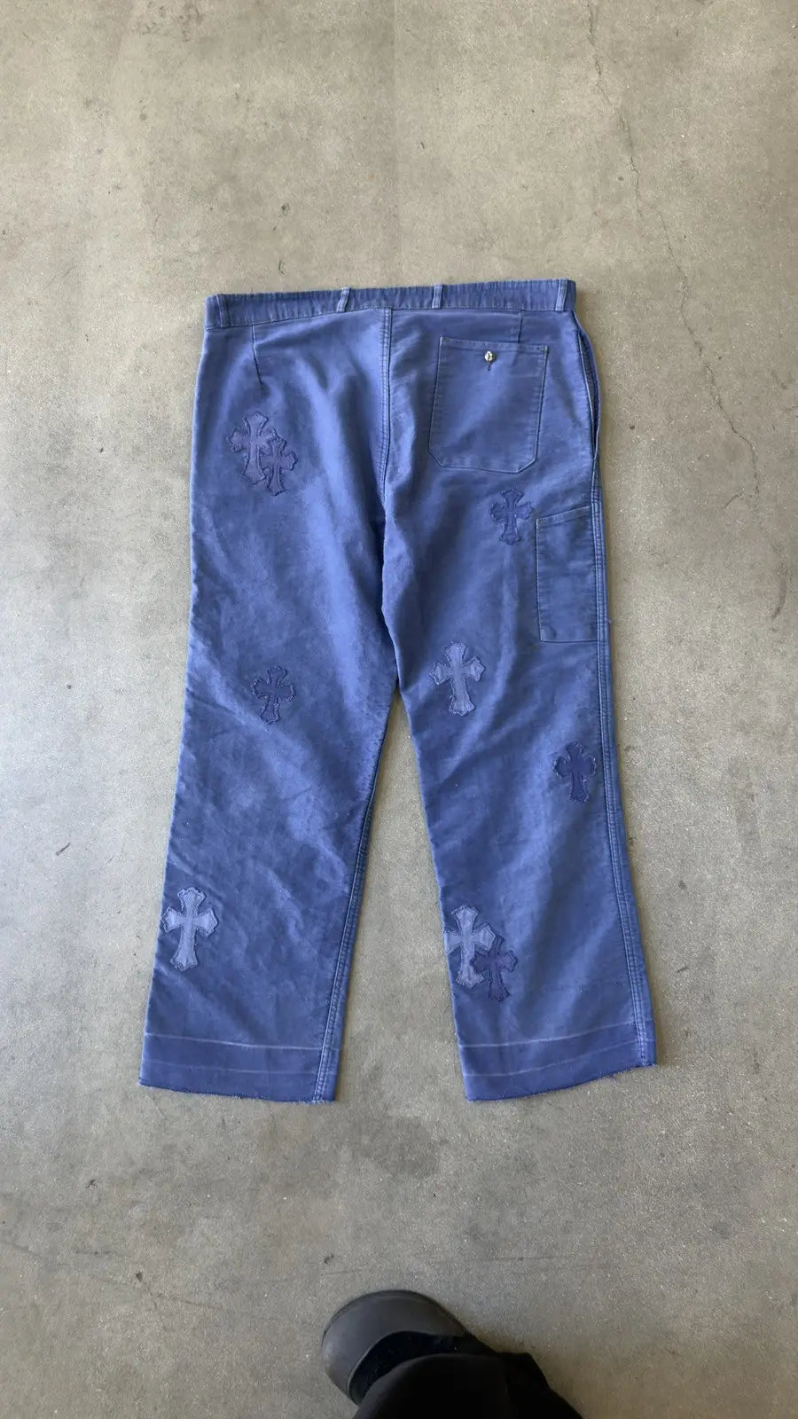 Chrome Hearts French Workwear Cross Patch Pants