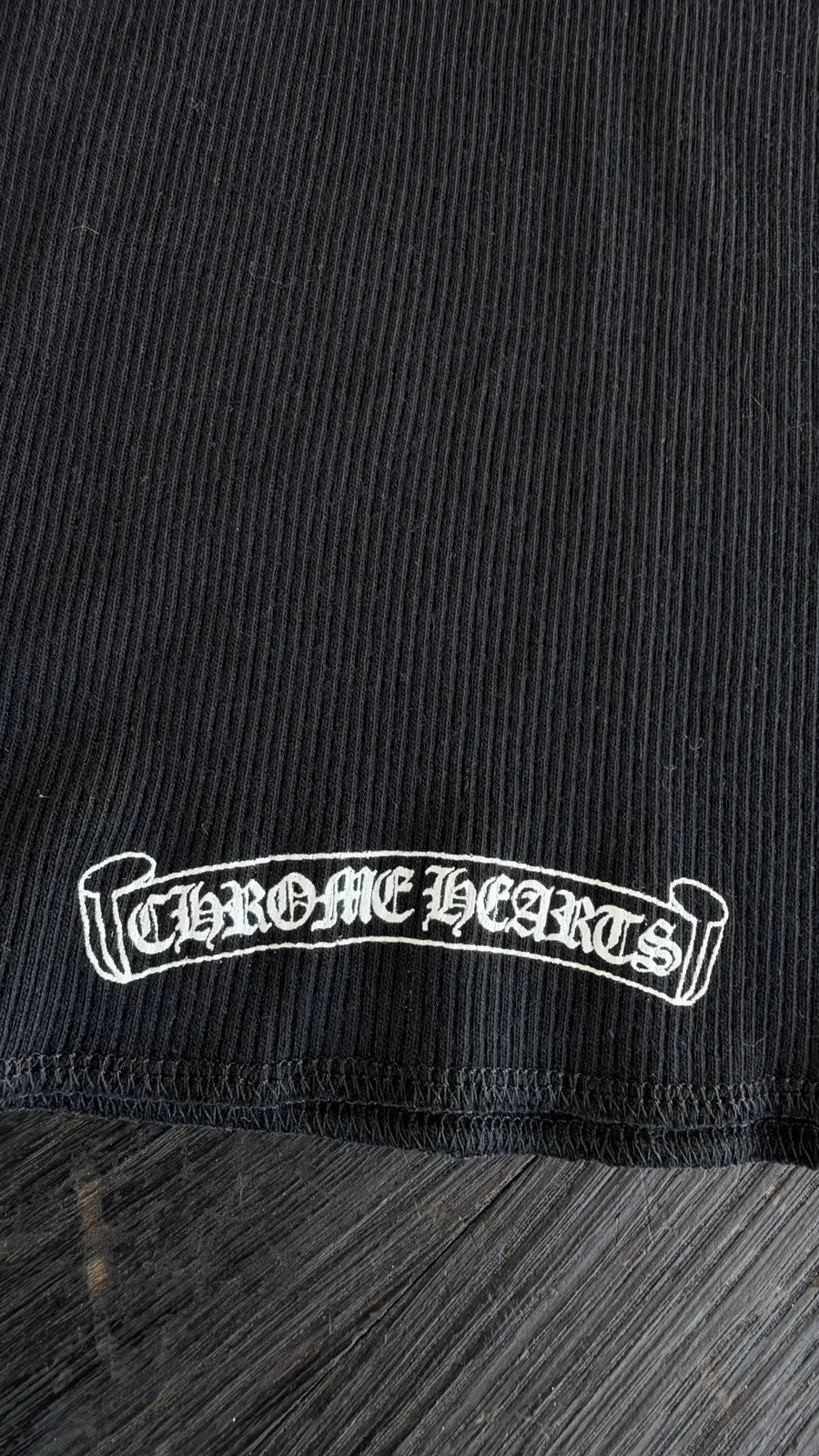 Chrome Hearts Hairy Cross Rib Tank Top in Black Size M Chrome Hearts