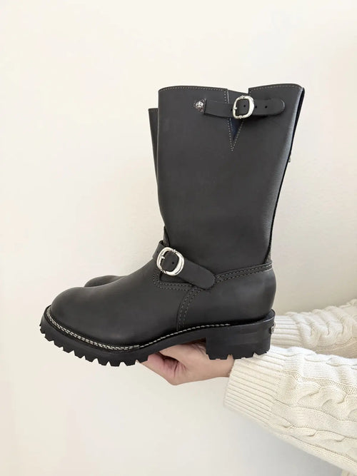 Brand New Chrome Hearts Wesco Leather Boots