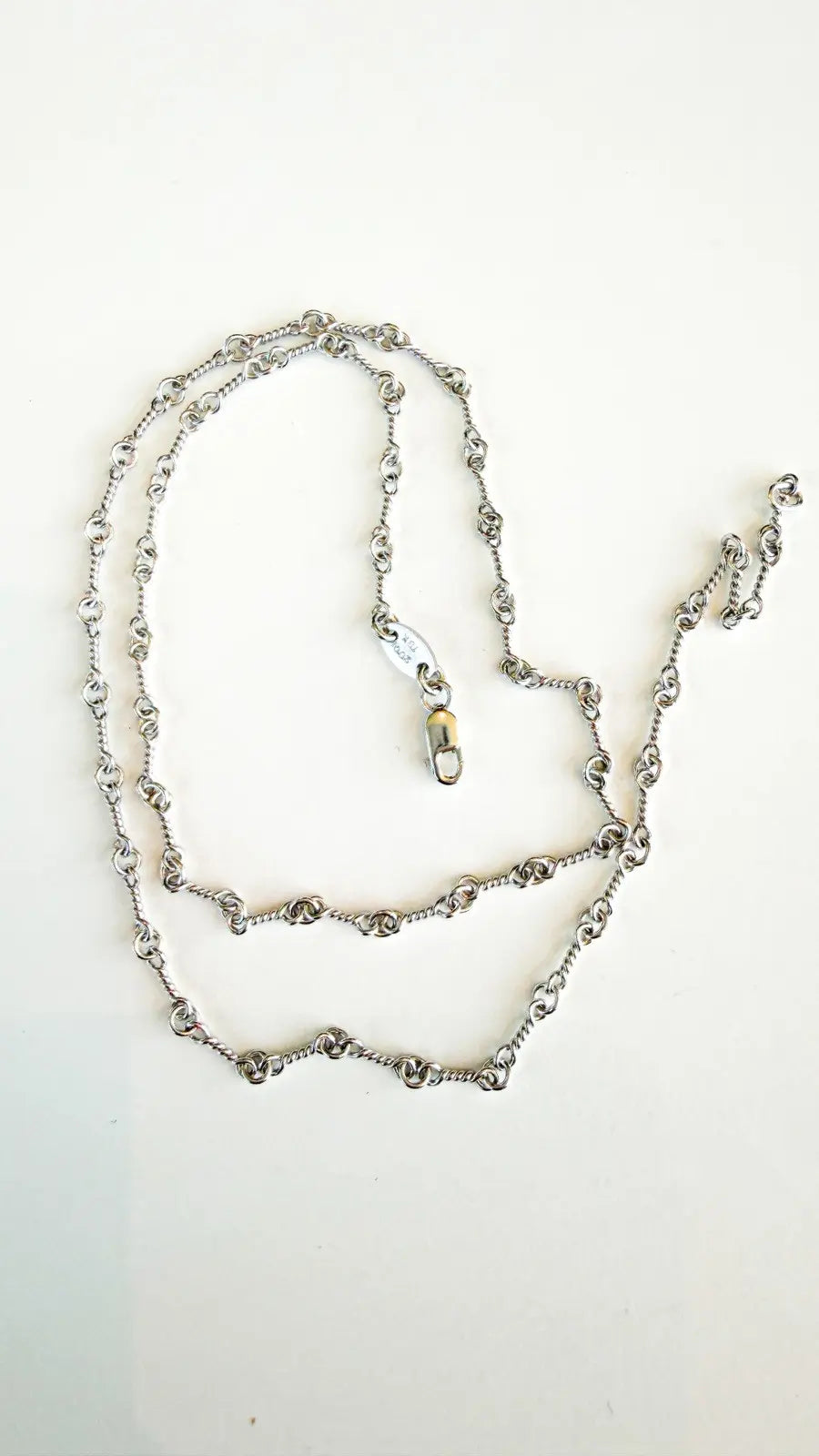Chrome Hearts 18k White Gold Twist Chain 18 Inches Chrome Hearts