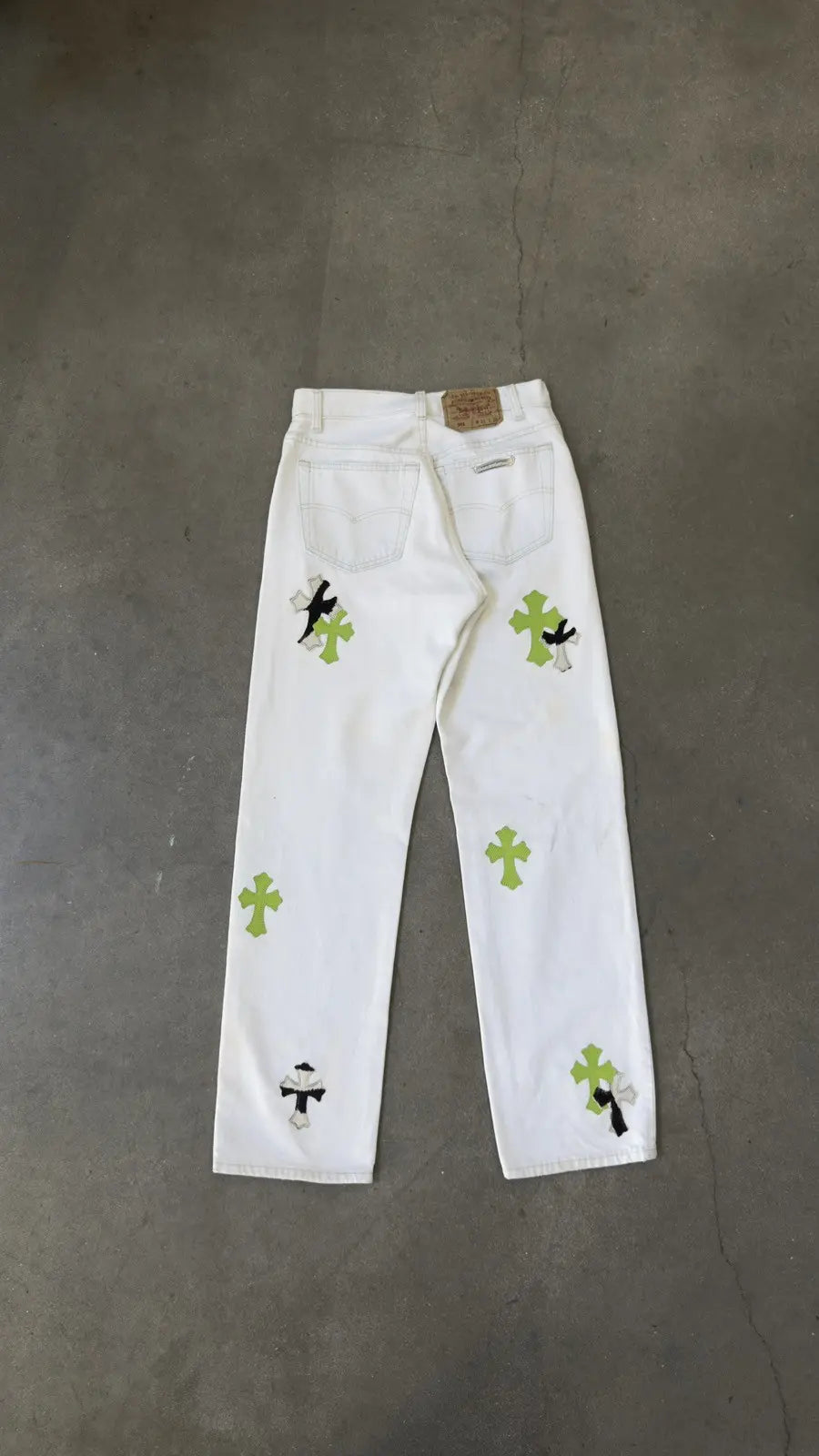 Chrome Hearts Levi's 501 Pony Hair Cross Patch Jean