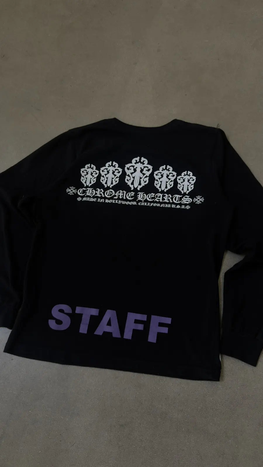 Chrome Hearts Staff Purple Lettering Longsleeves