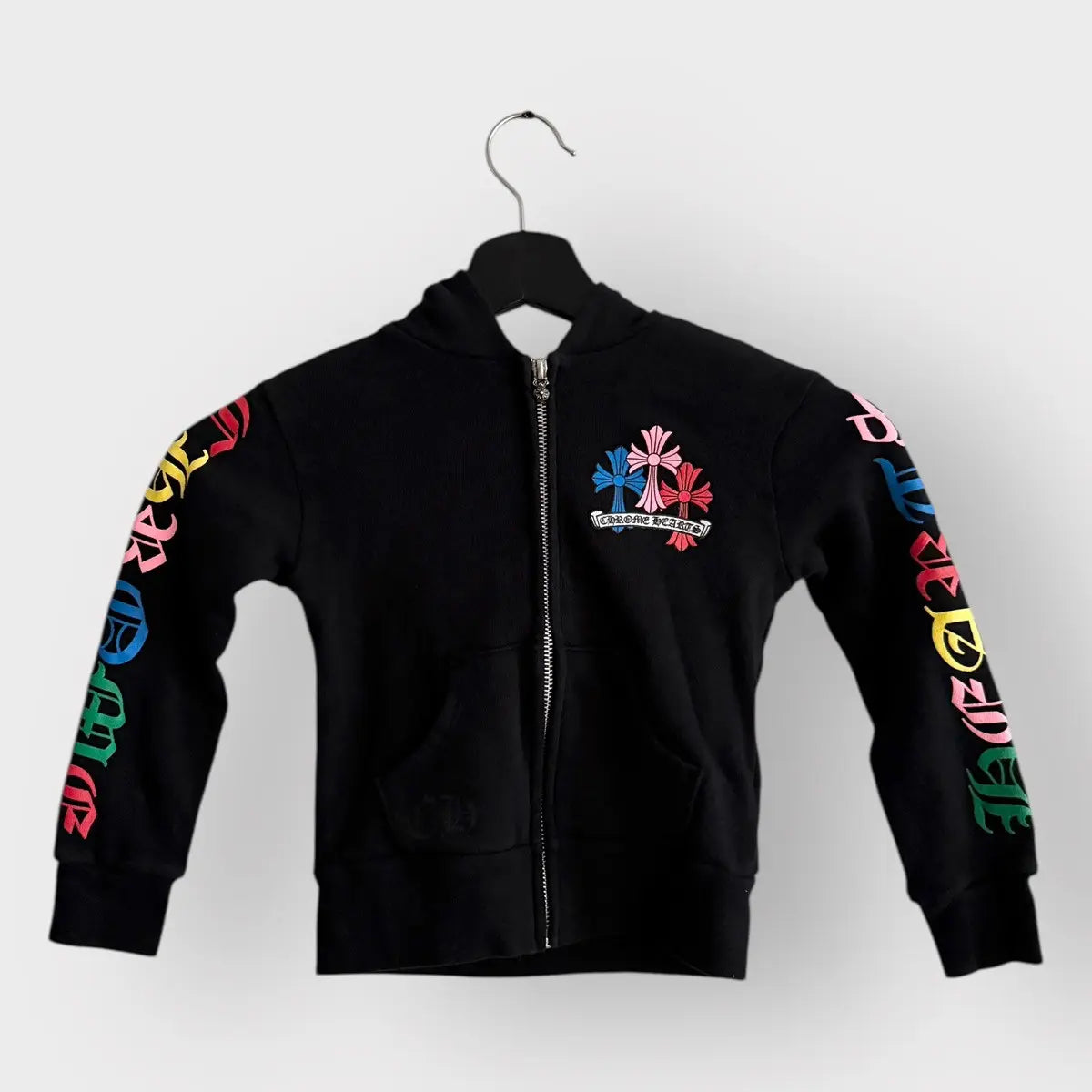 Chrome Hearts Kids Multi Color Cross Zip-up Hoodie