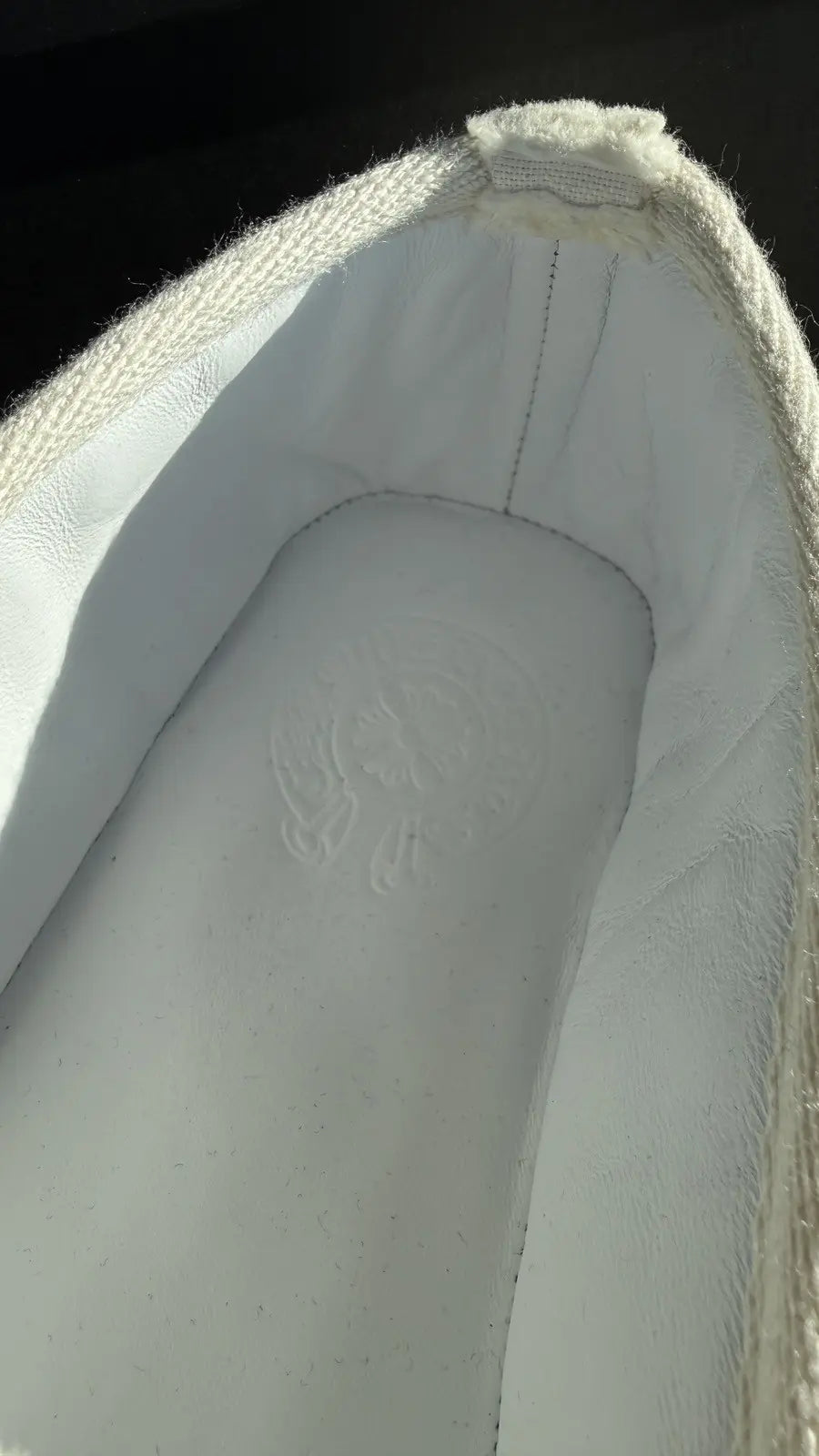 Chrome Hearts White Corduroy Dagger Loafers Chrome Hearts