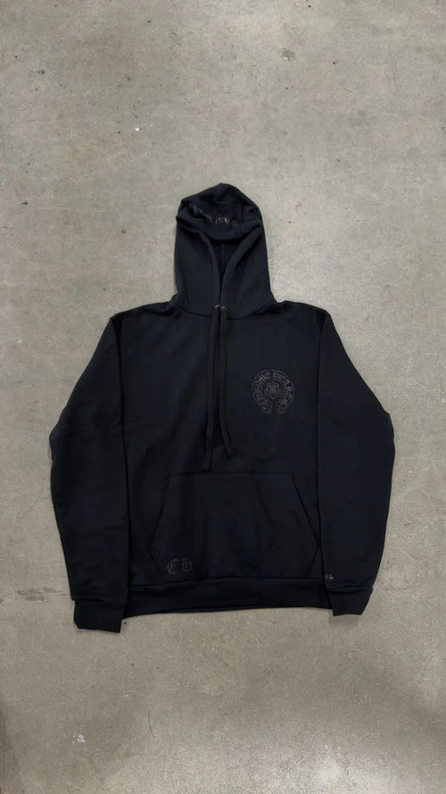 Cannes Exclusive Black Fleur Horseshoe Hoodie Chrome Hearts