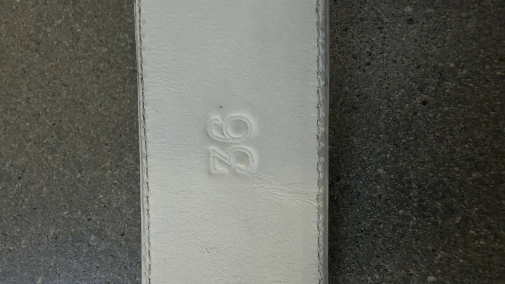 Chrome Hearts White Leather Roller Belt