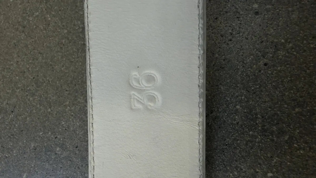 Chrome Hearts White Leather Roller Belt