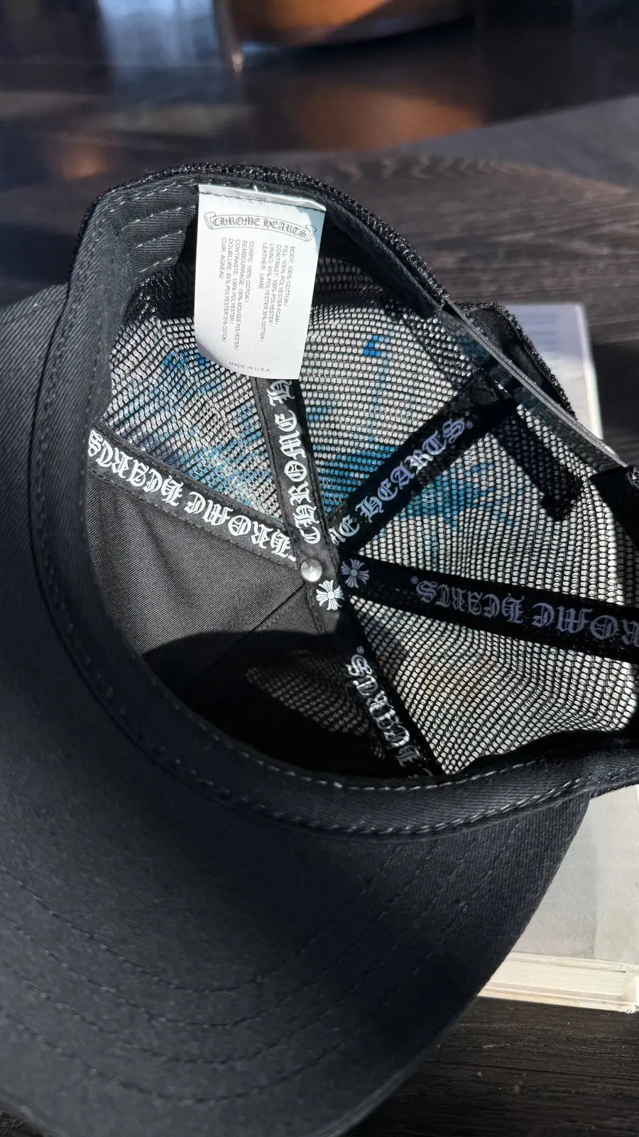 Men's Chrome Hearts 'Fuck' Leather Patch Trucker Hat Chrome Hearts