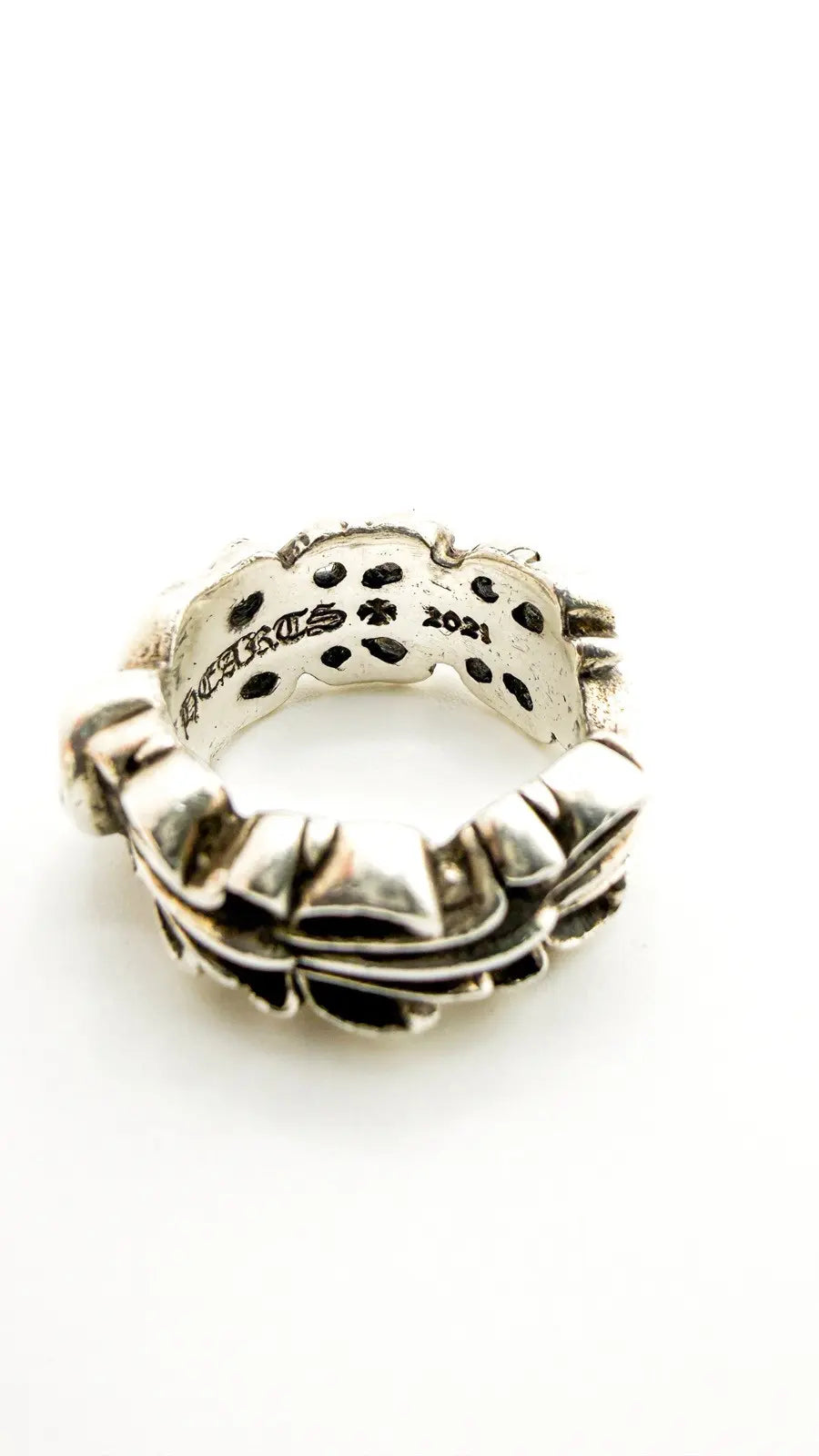 Chrome Hearts Double Floral Cross Ring Chrome Hearts