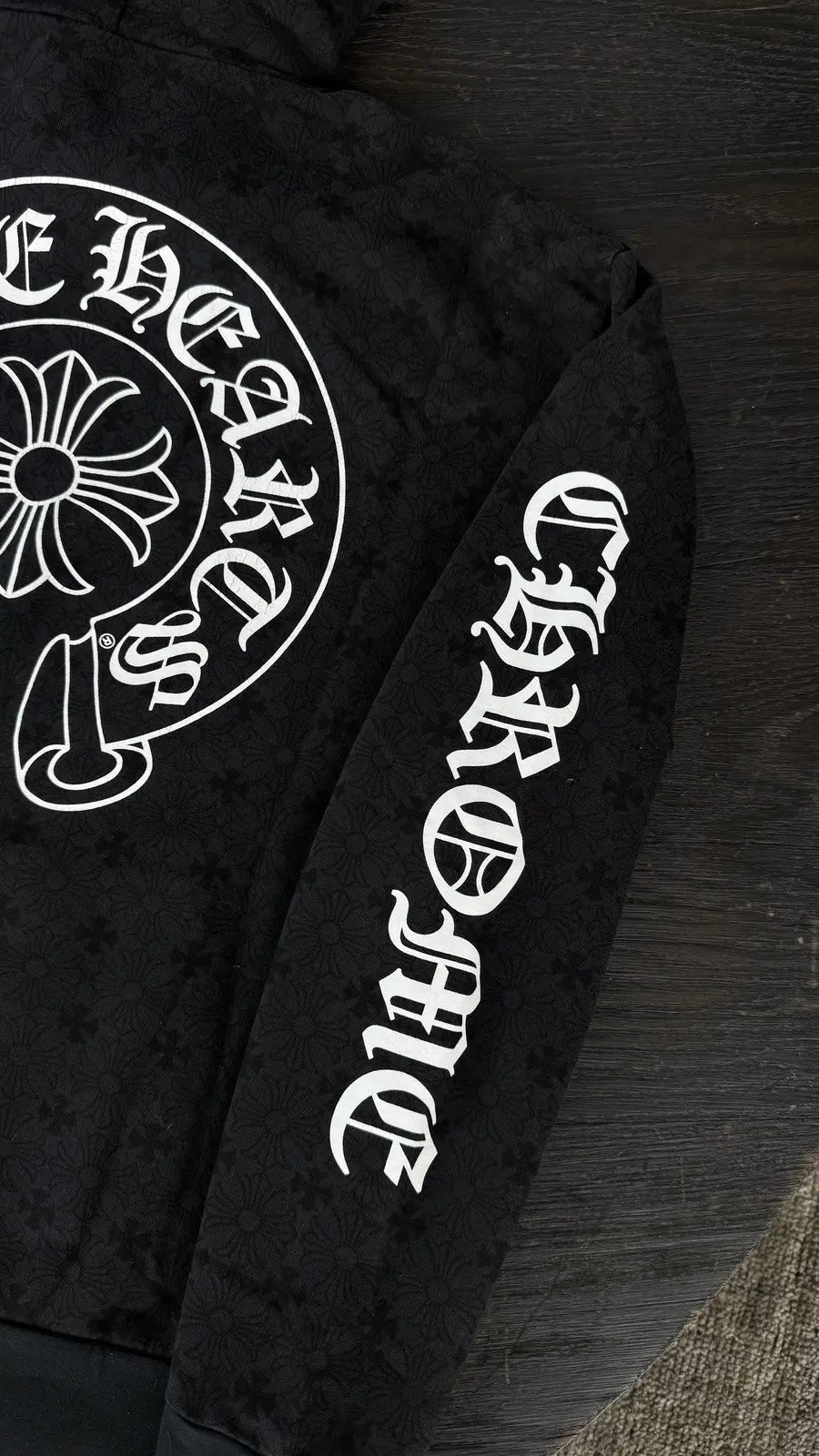 Chrome Hearts Monongram Vertical Logo Hoodie Chrome Hearts