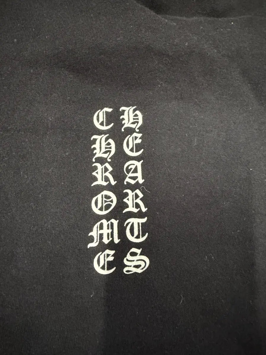 Chrome Hearts Letters Sleeve Pullover Hoodie Black