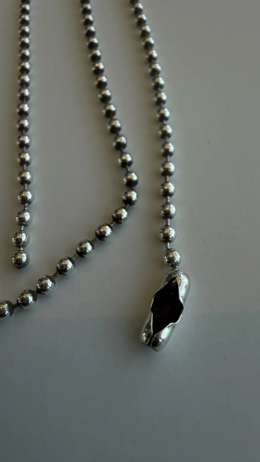 Chrome Hearts Sterling Silver Ball Chain Necklace Chrome Hearts