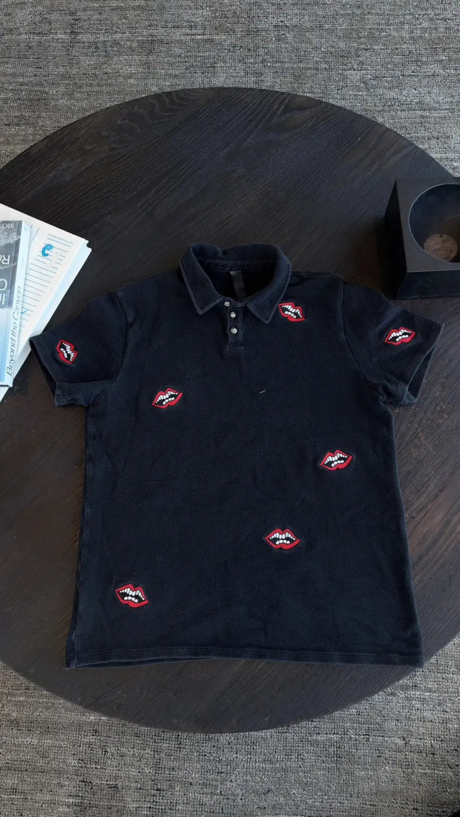 Chrome Hearts x Matty Boy "Chomper" Lips Polo Shirt Size L Chrome Hearts