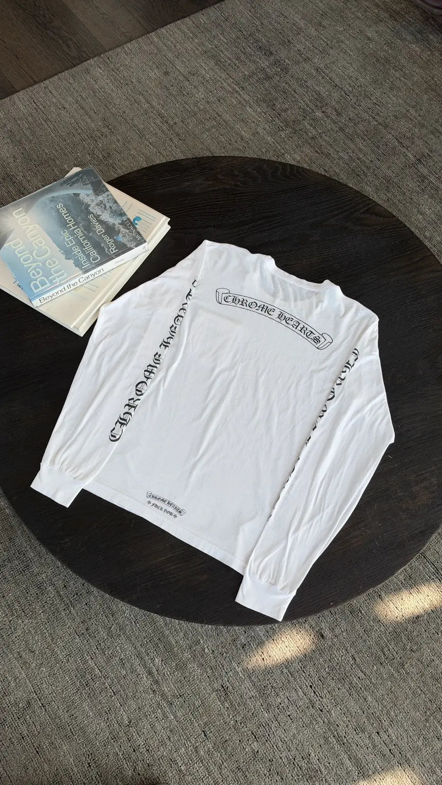 Chrome Hearts Scroll Label Long Sleeve Tee Size L Chrome Hearts