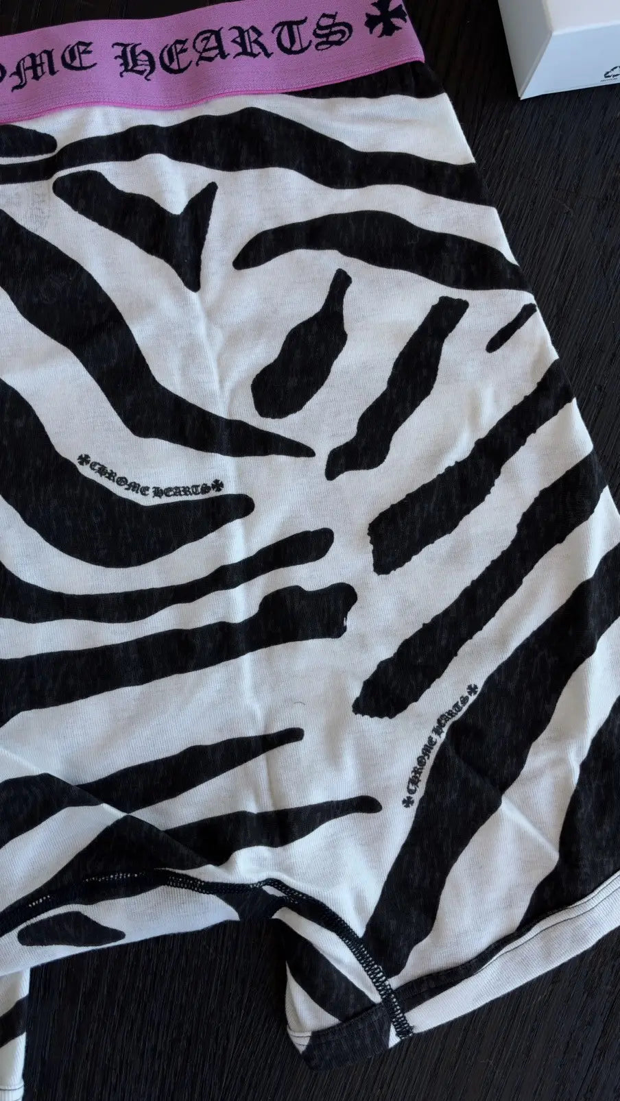 Chrome Hearts Zebra-Print Ribbed Boxer Size L Chrome Hearts