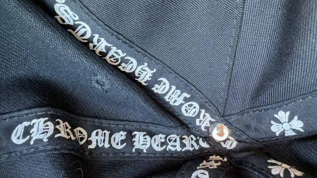 Chrome Hearts Embroidered Scroll Baseball Hat Chrome Hearts